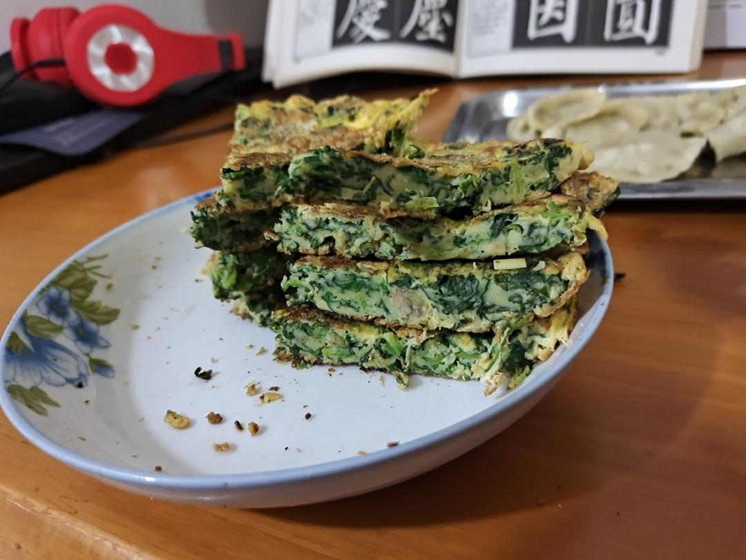 菠菜鸡蛋饼