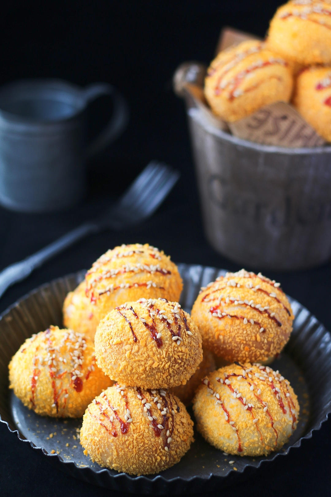 一口一个❗️巨好吃‼️「拉丝」黄金芝士肉松面包