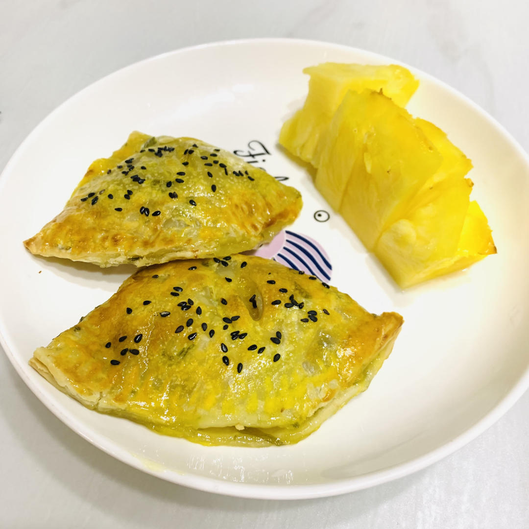 手抓饼版菠萝派（含自制菠萝馅）