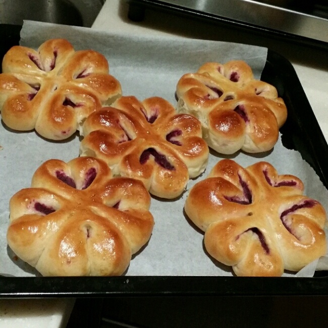 紫薯四叶草面包（汤种法）