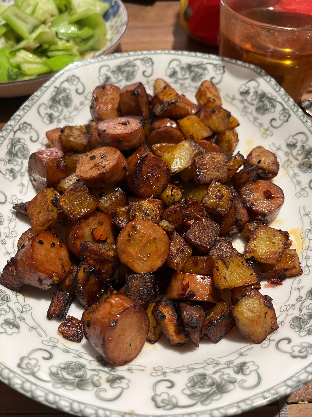 烧烤风味的土豆小香肠