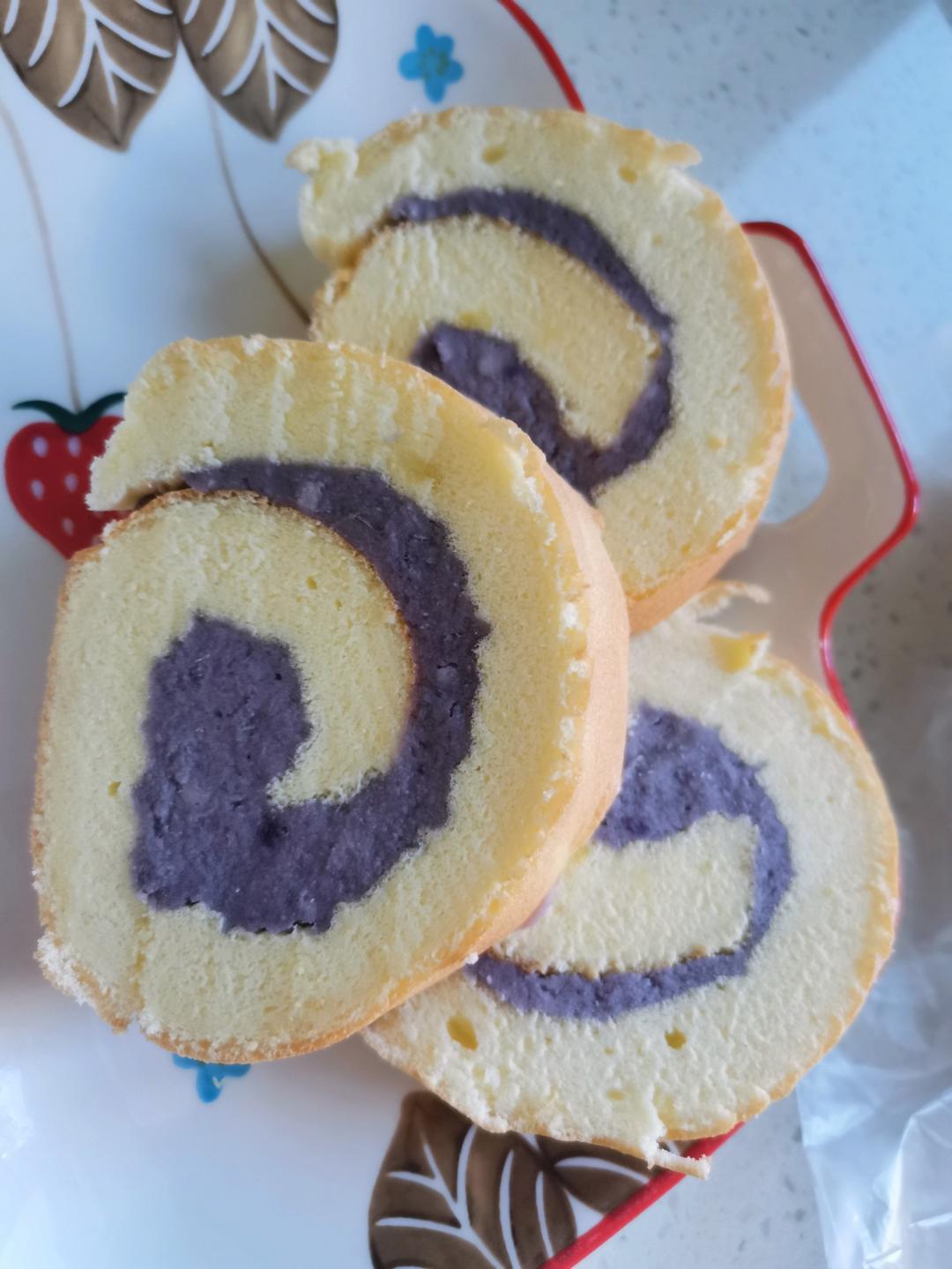 芋泥蛋糕卷（附芋泥做法）