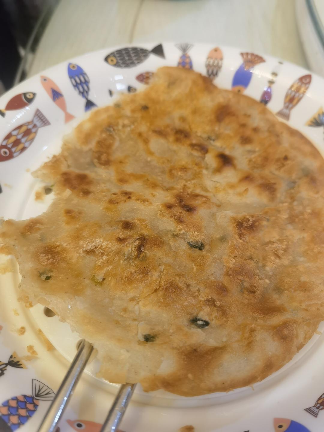 嘎嘎香脆的葱花千层饼