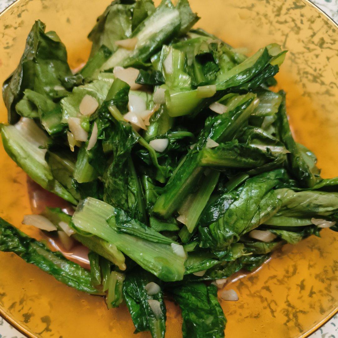 蒜蓉耗油清炒油麦菜，减脂快手菜，宝宝超爱，傻瓜步骤，屡试不爽，好吃且下饭，鲜香爽口！！