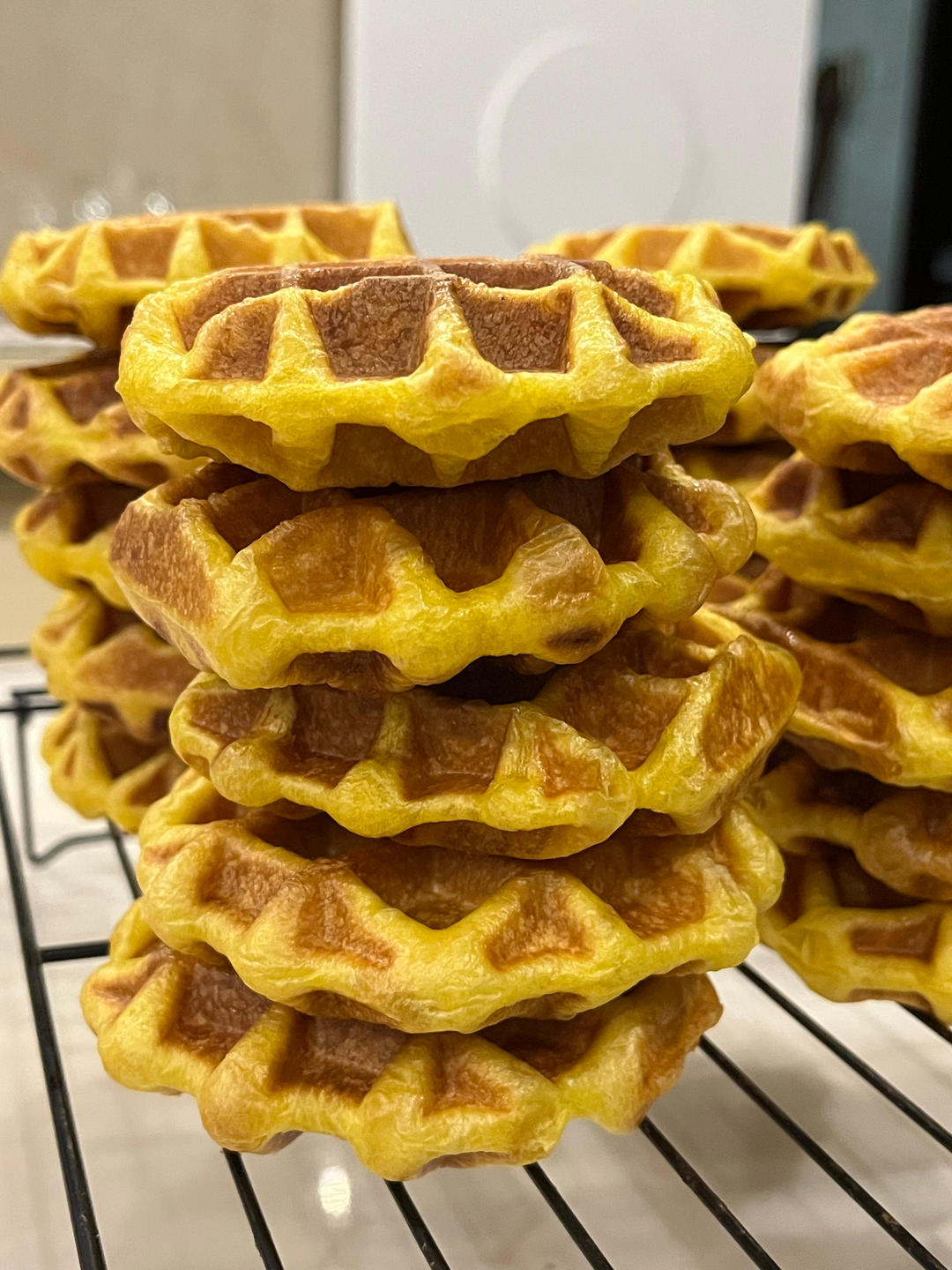 南瓜椰蓉馅华夫饼