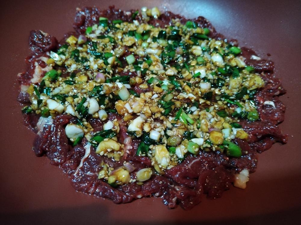 葱蒜烧牛肉