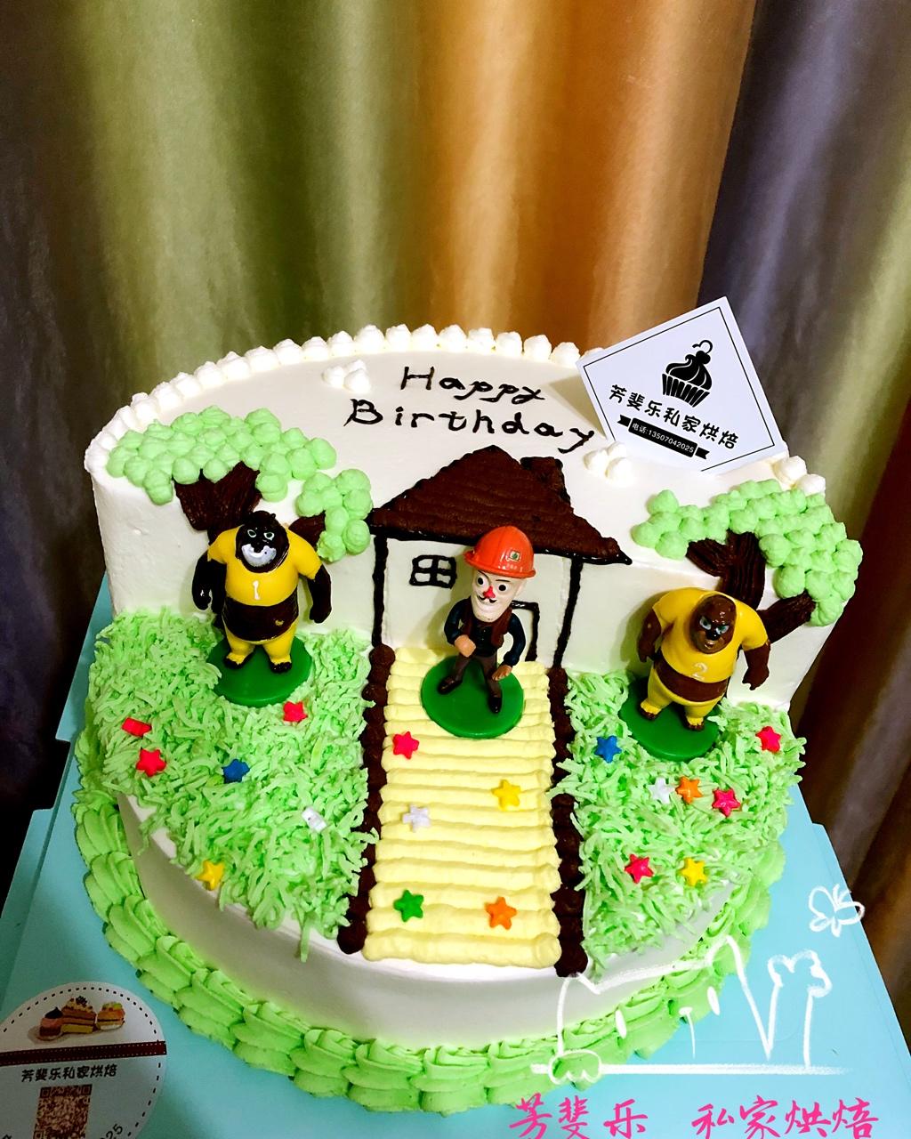 熊出没场景蛋糕