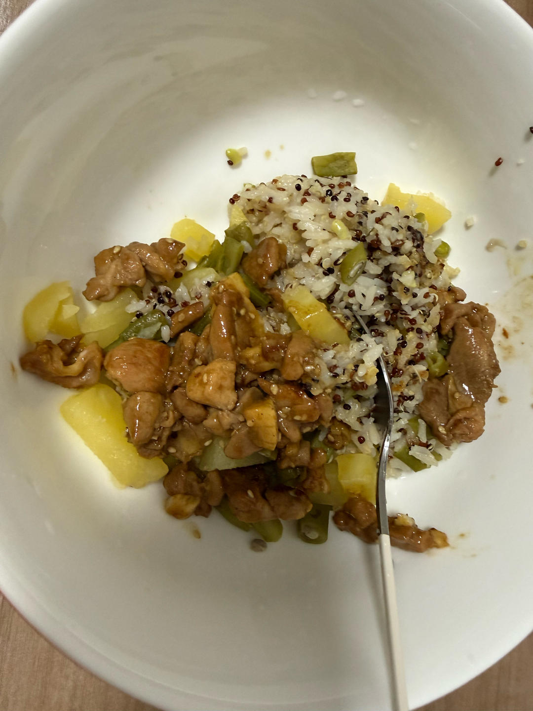 一人食快手午餐盐葱鸡腿饭