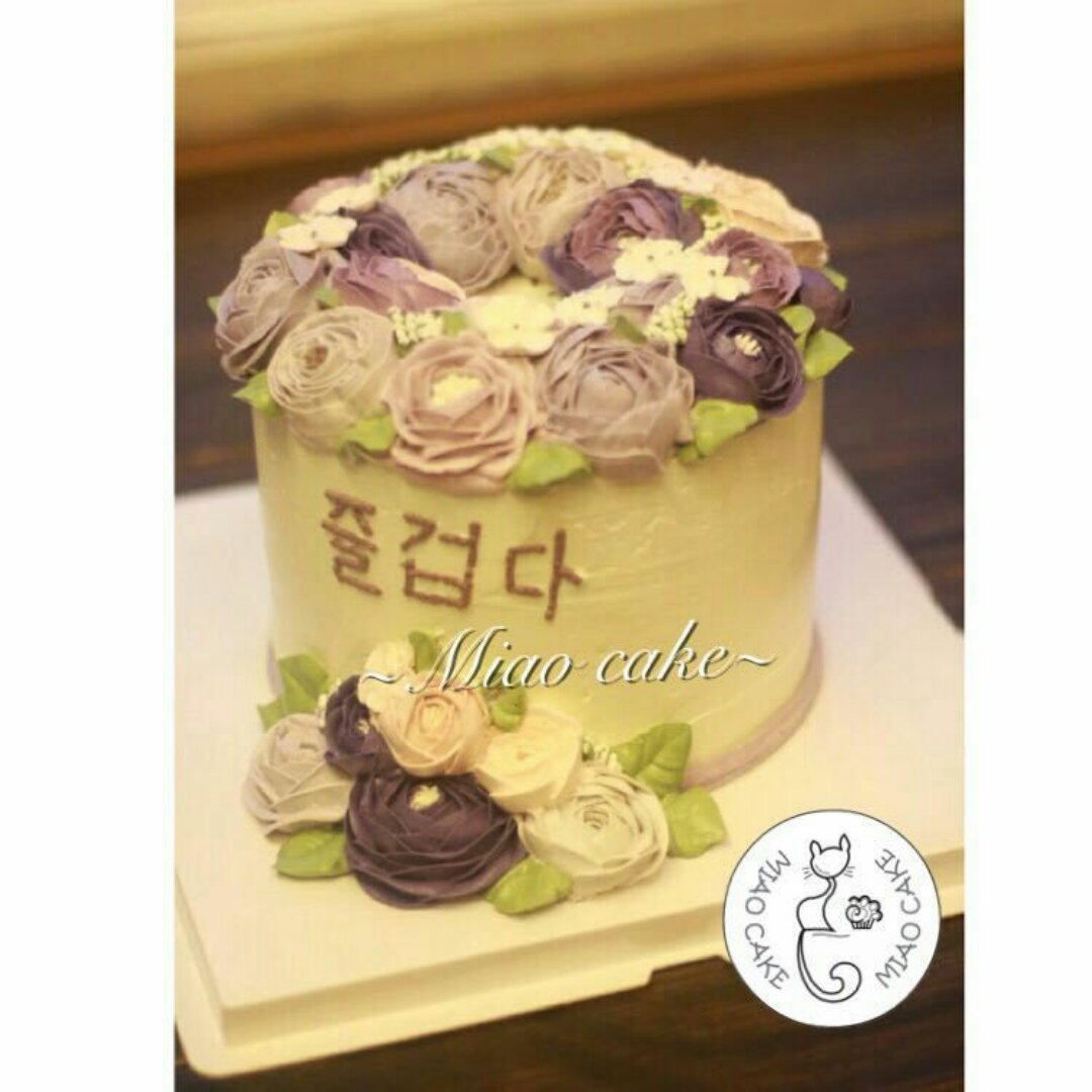 花环蛋糕韩式裱花