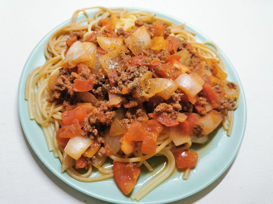 （完胜必胜客的）番茄肉酱意大利面～