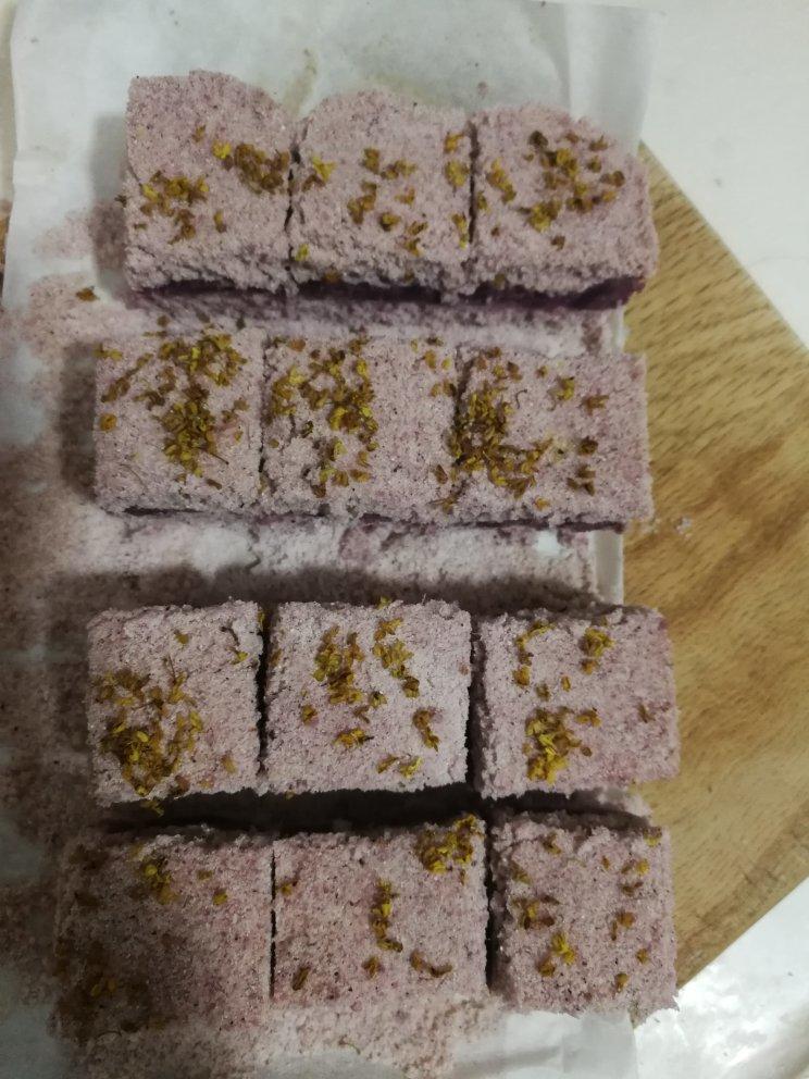 夏日梦幻甜点❗️奶香紫薯松糕