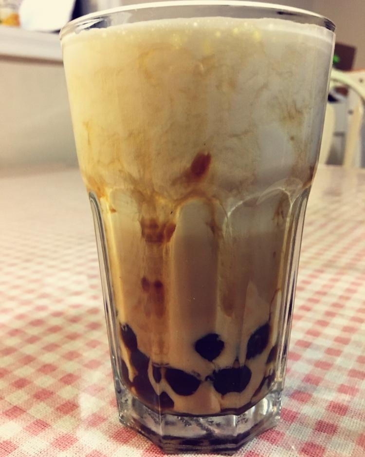 脏脏的海盐奶盖珍珠奶茶（自制珍珠）