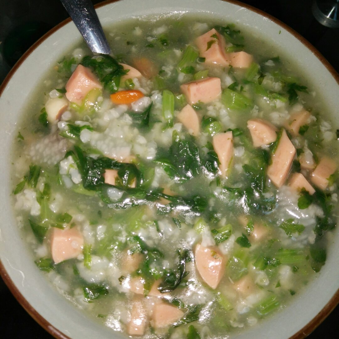 火腿蔬菜粥