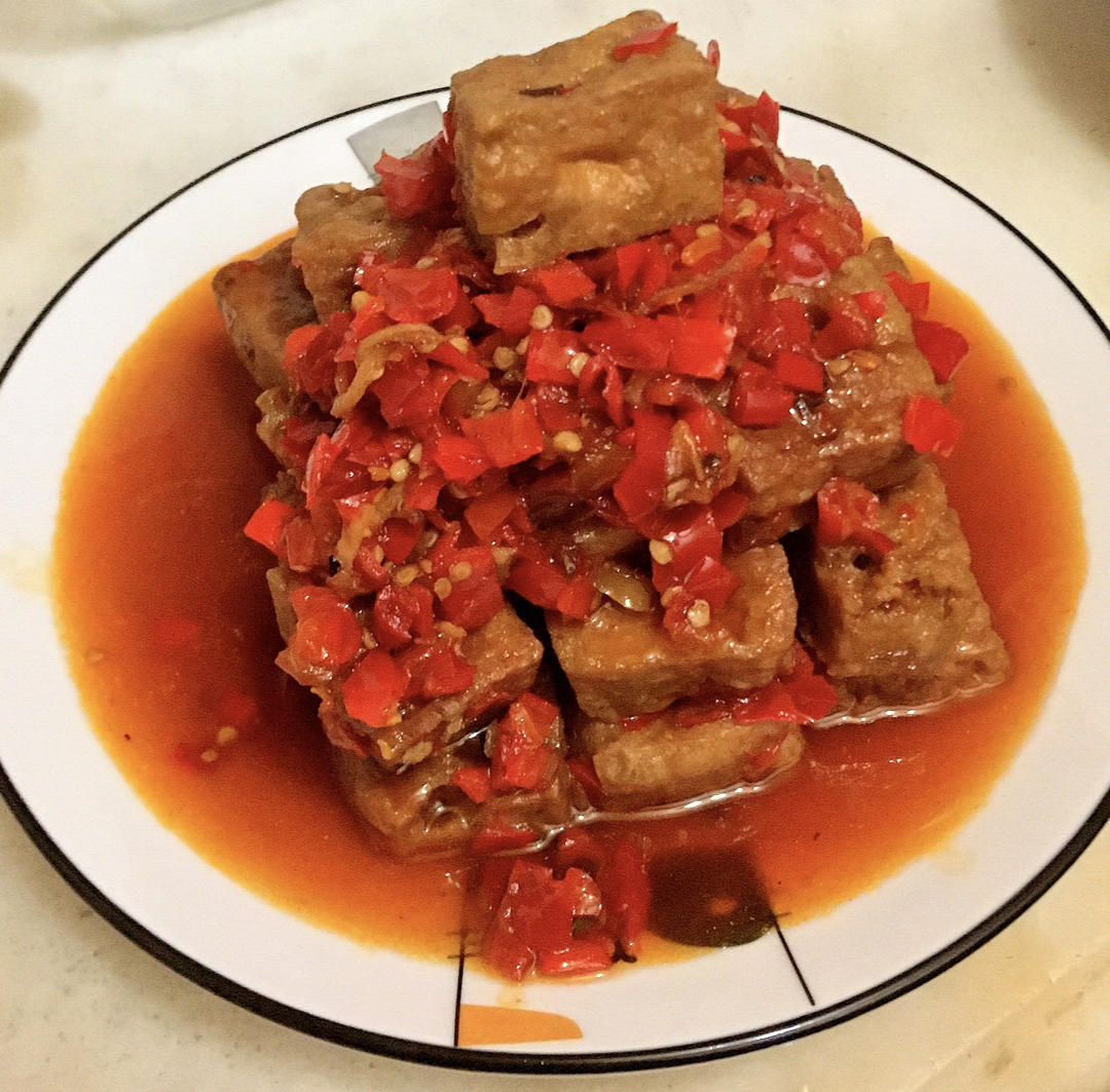 剁椒虎皮豆腐