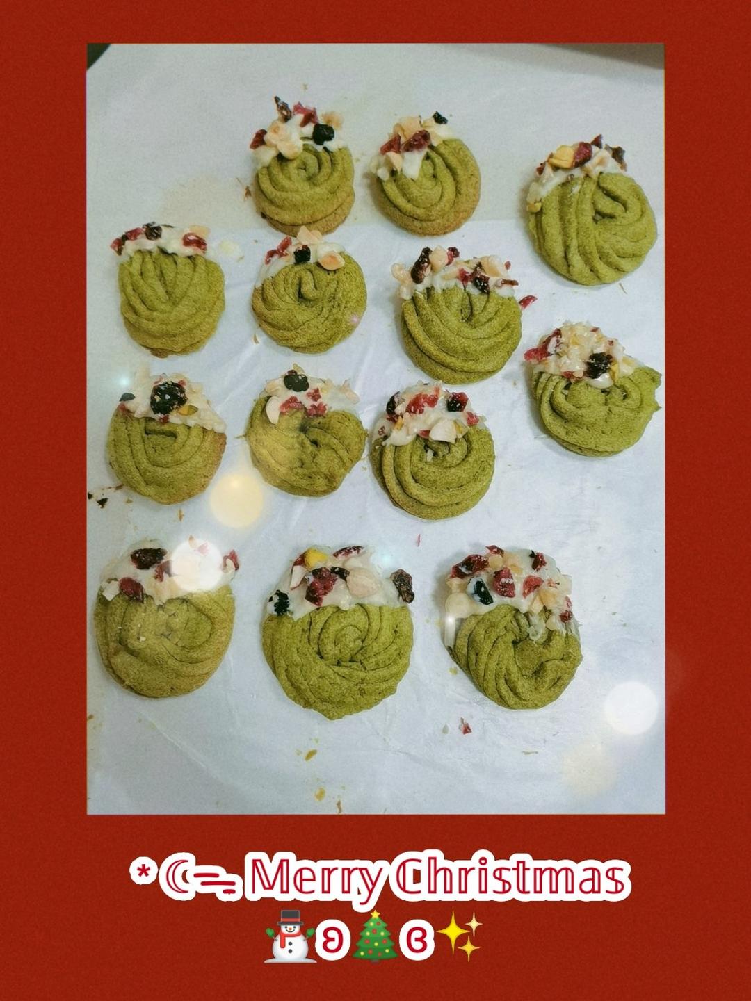 🎄圣诞花环曲奇|酥到掉渣|颜值高又好吃🍪