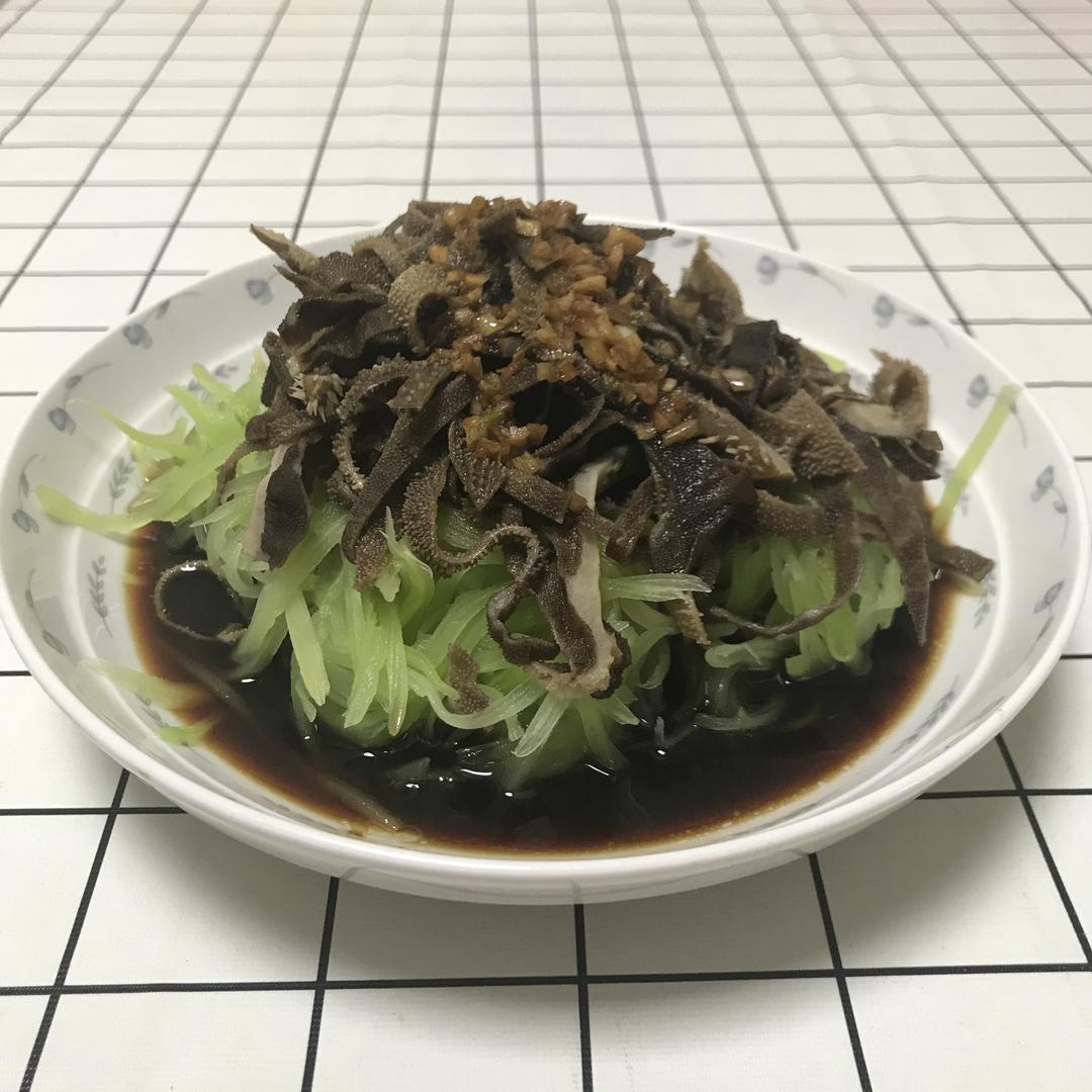 简易版油淋双脆(毛肚+莴笋)的做法