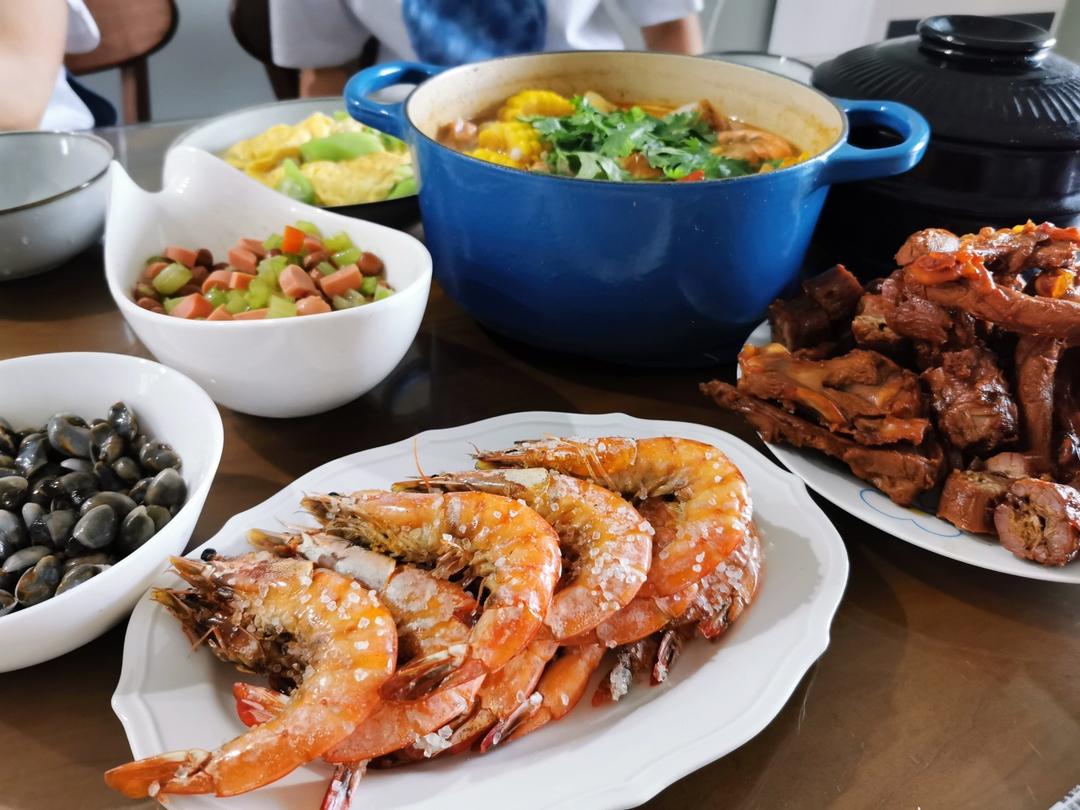 北鼎铸铁锅食谱｜盐焗虾