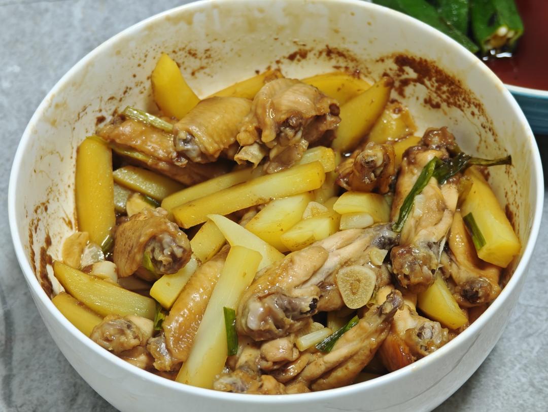 孜然鸡翅土豆条