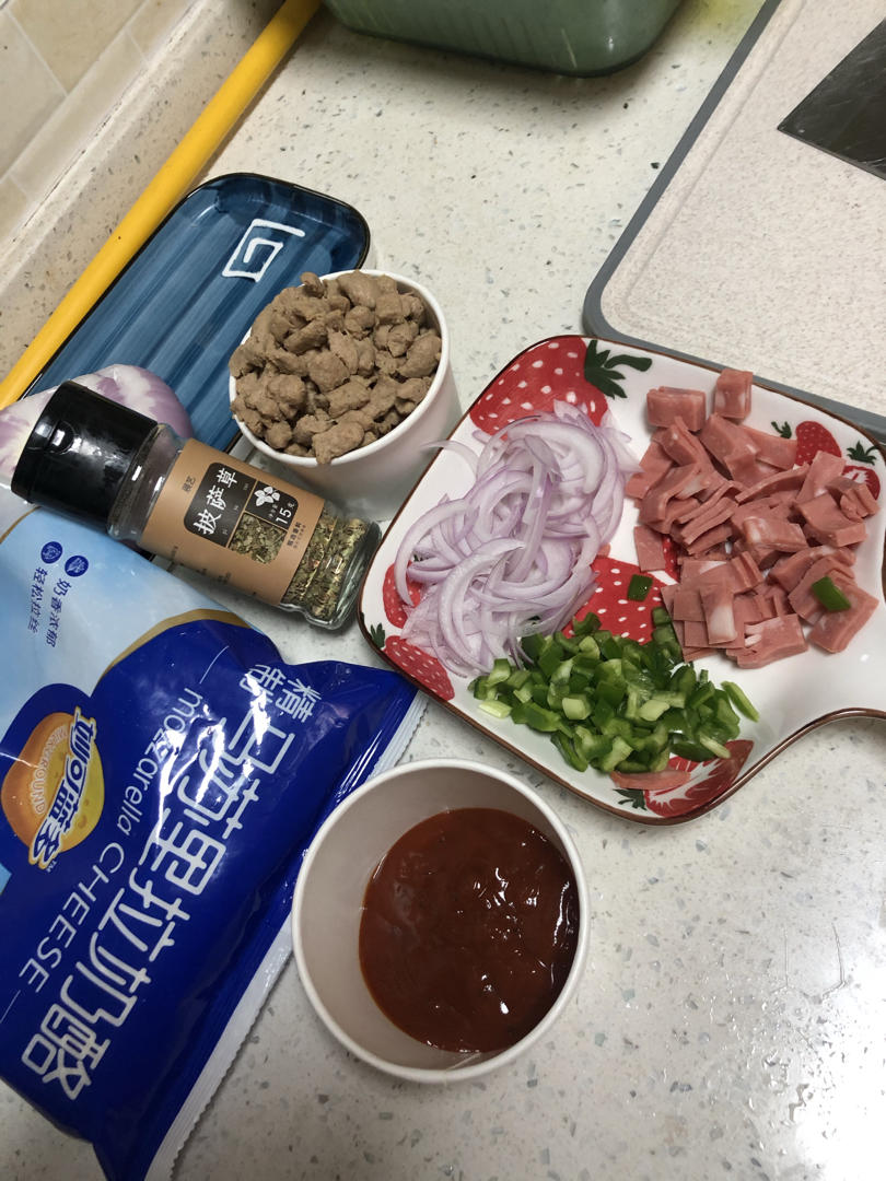 儿童版培根披萨