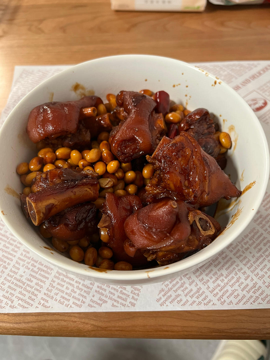 流口水的黄豆炖猪蹄