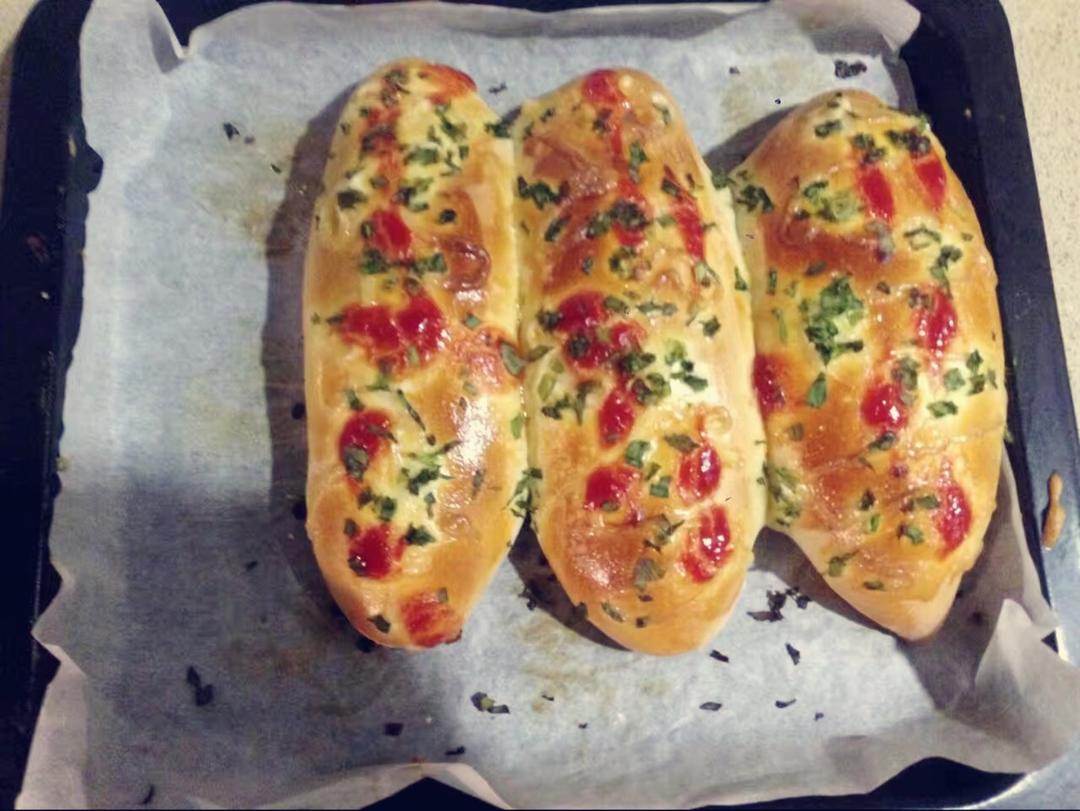 火腿肠早餐面包（一次发酵法）