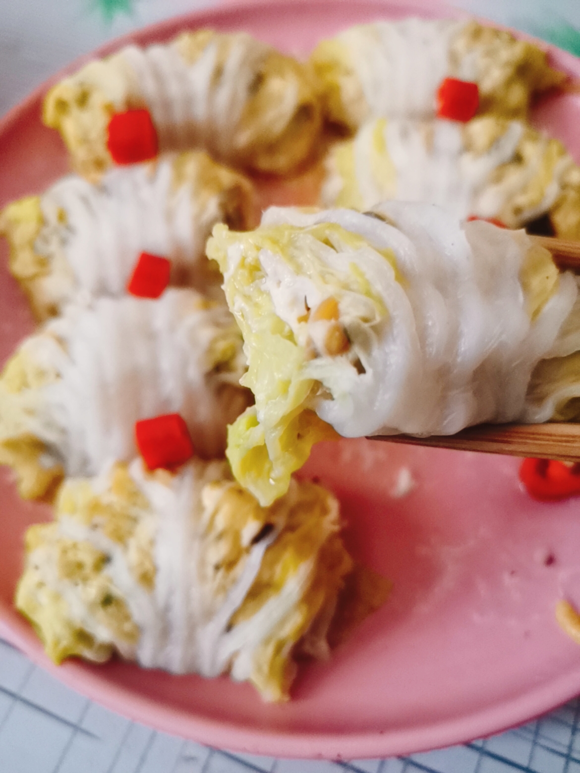 减脂餐❗香菇鸡胸肉娃娃菜卷