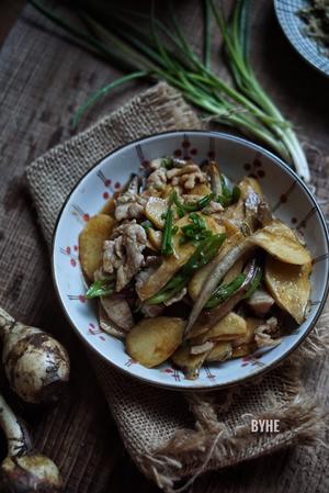 水乡小菜—茨菇炒肉片的做法 步骤5