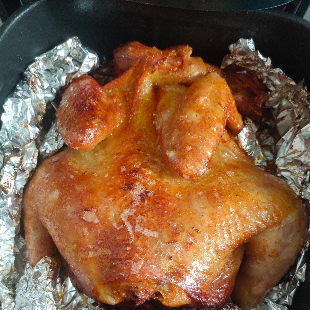 yy爱美食的女汉纸做的烤鸡空气炸锅