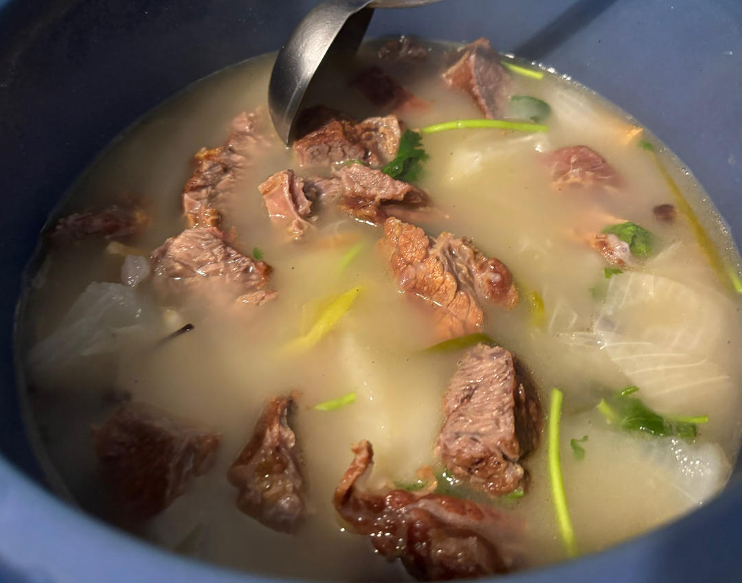 清汤萝卜牛腩煲（鲜美可口）
