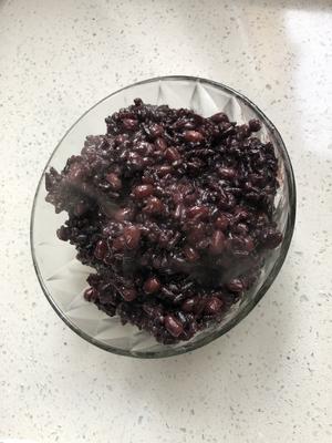 健康低脂碳水之紫米红豆馅儿&紫米红豆牛奶粥一锅出的做法 步骤10