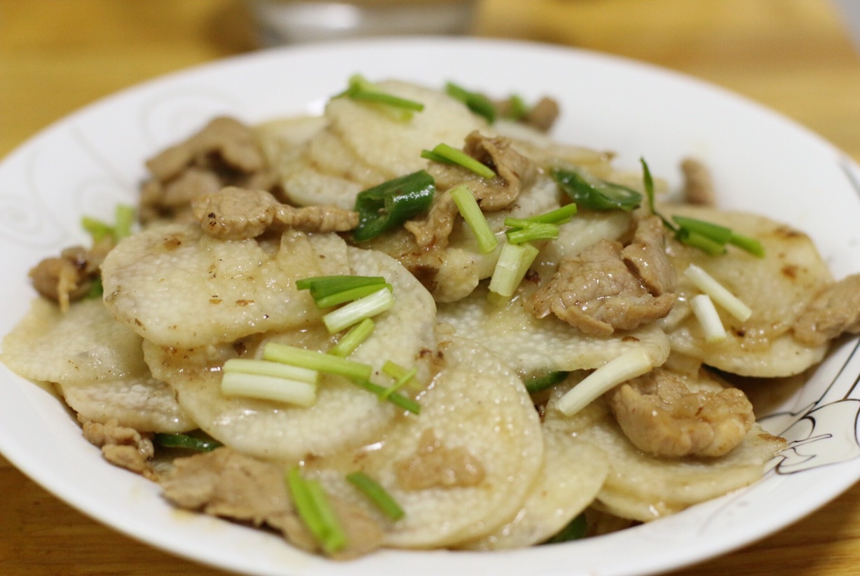 山药炒肉片