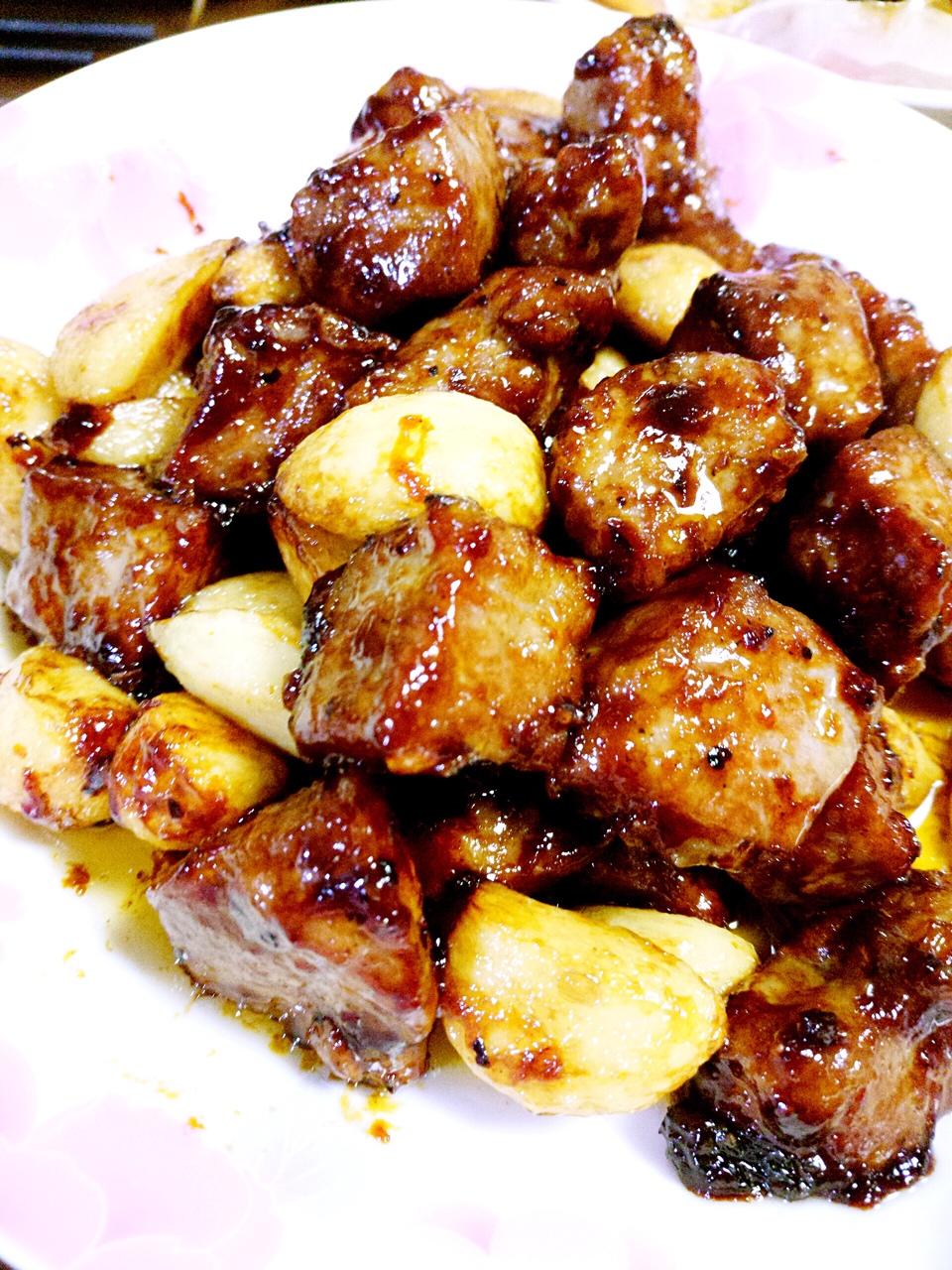黑蒜子牛肉粒