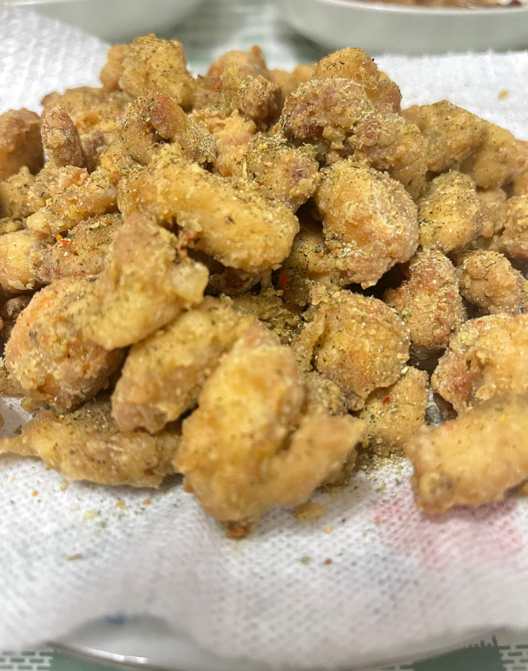 酥脆无比的盐酥鸡（空气炸锅鸡米花）