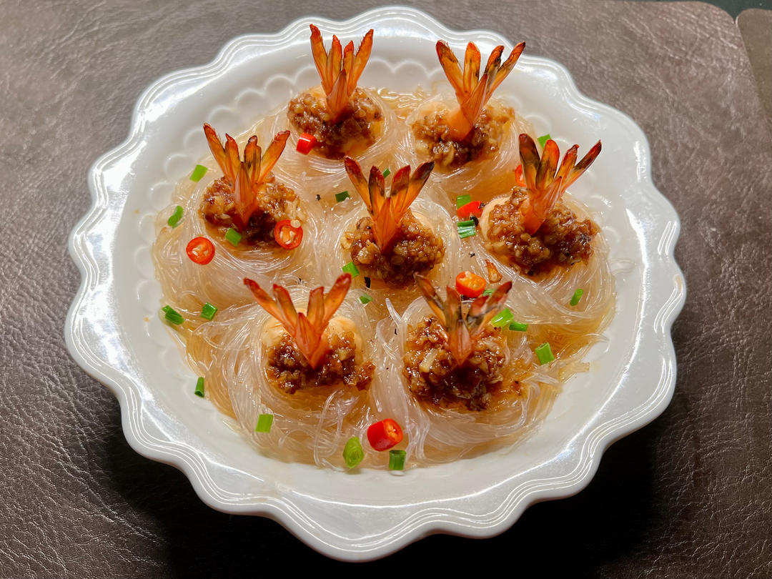 年夜菜之腰缠万贯~蒜蓉粉丝蒸虾尾