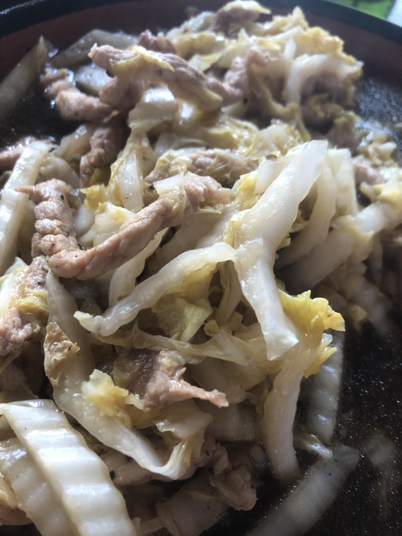 白菜烂糊肉丝
