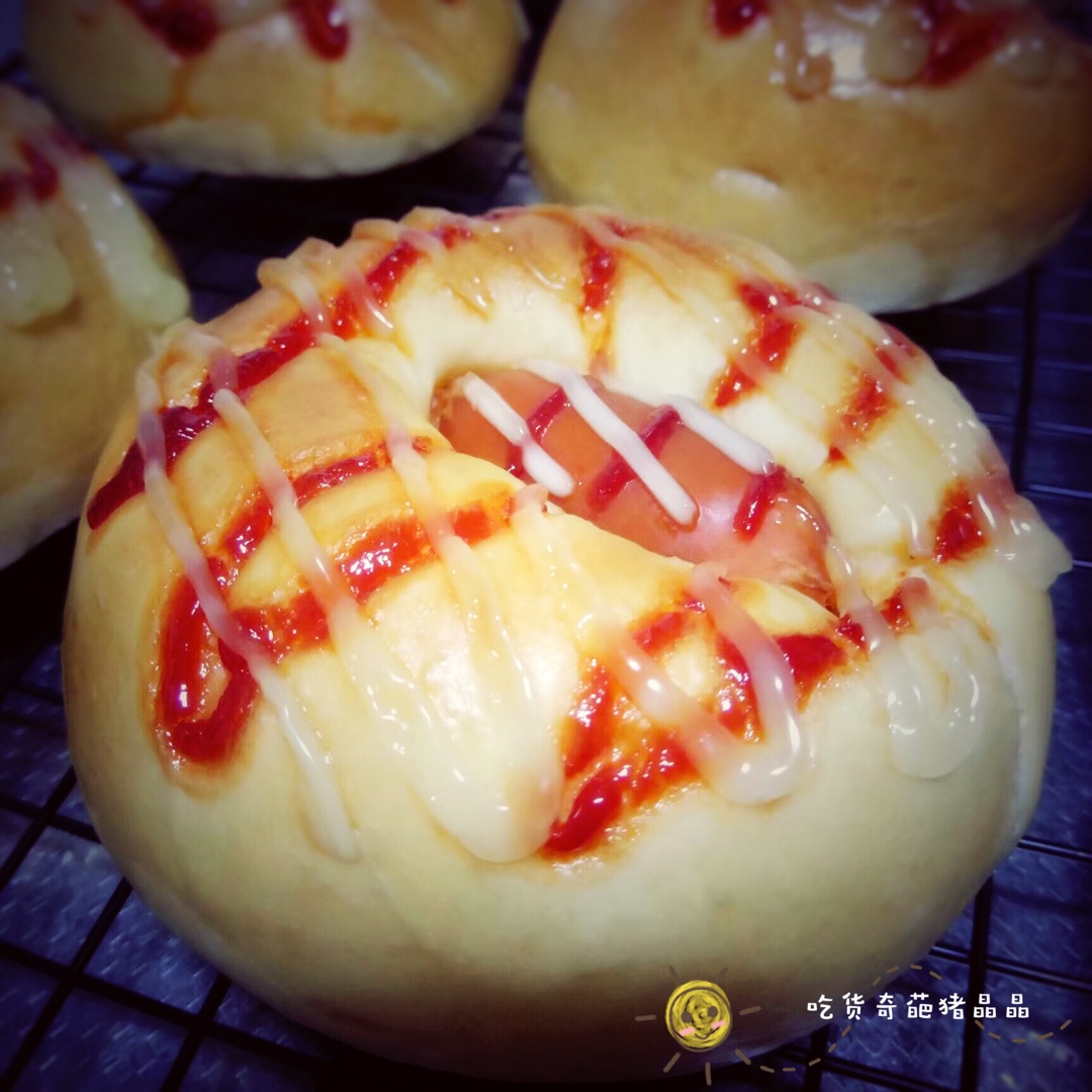 火腿肠早餐面包（一次发酵法）