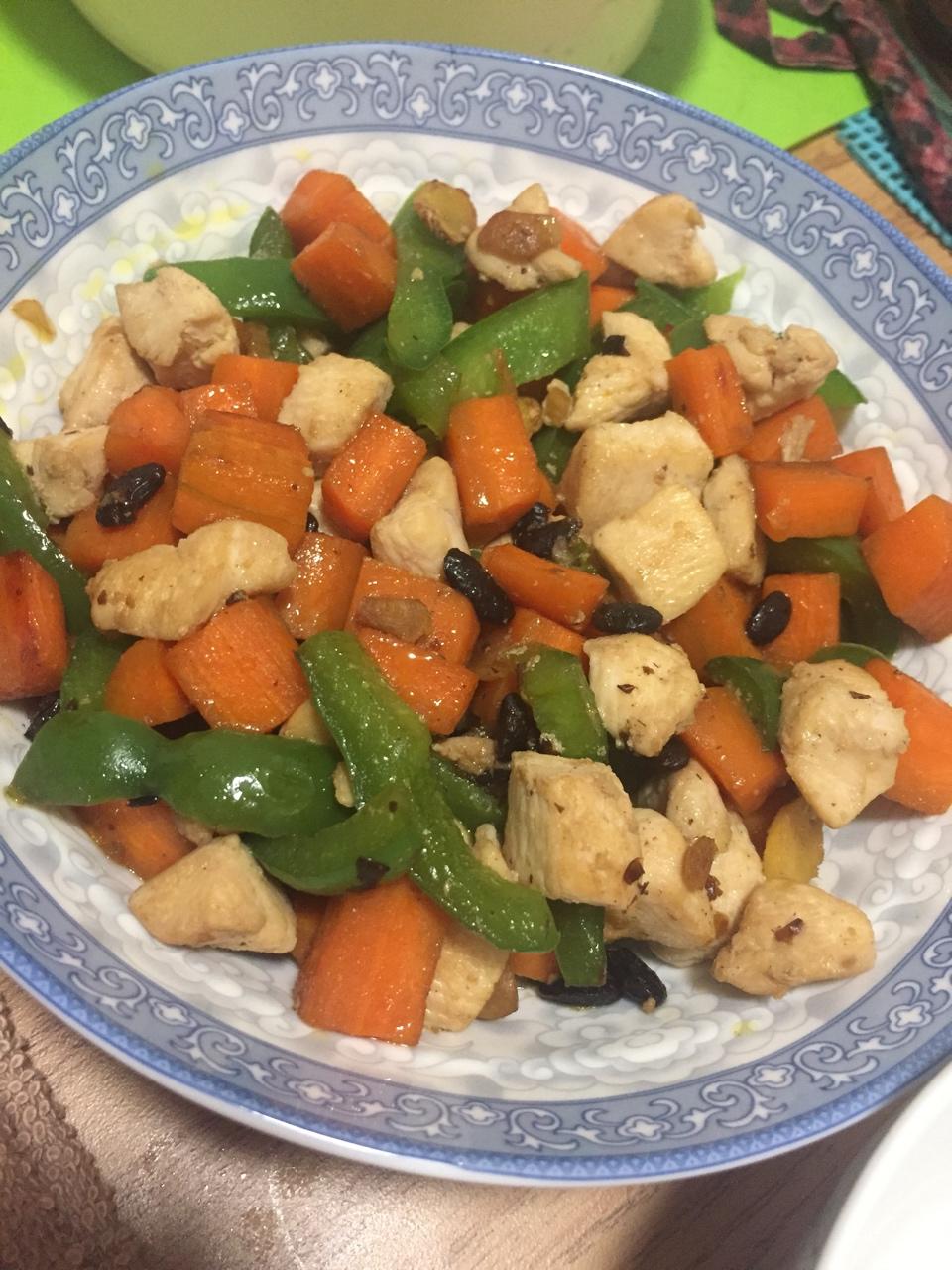 青椒鸡肉胡萝卜