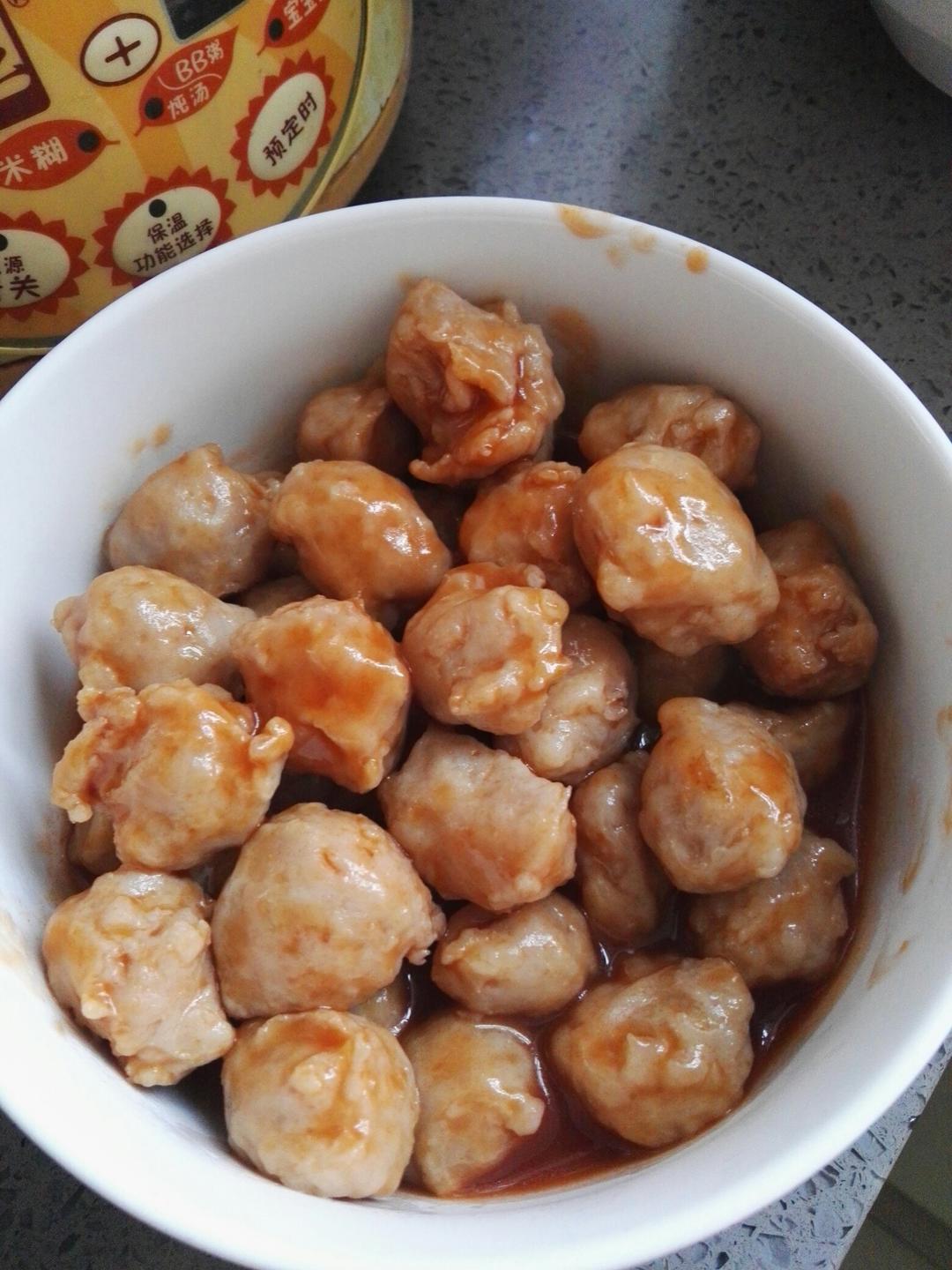 酸酸甜甜【茄汁鸡肉丸】