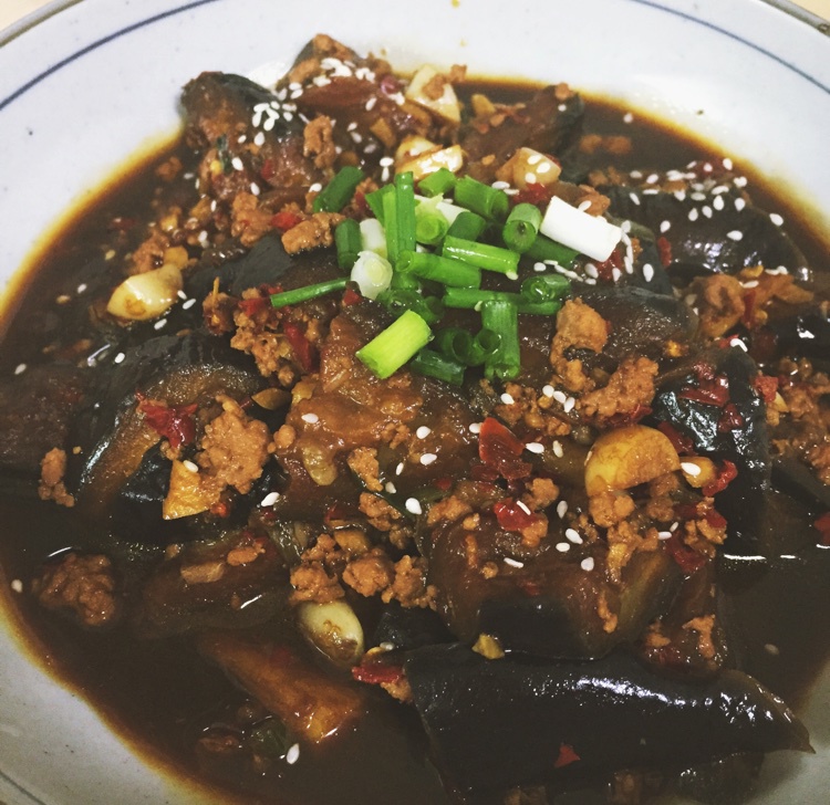 红烧肉末茄子