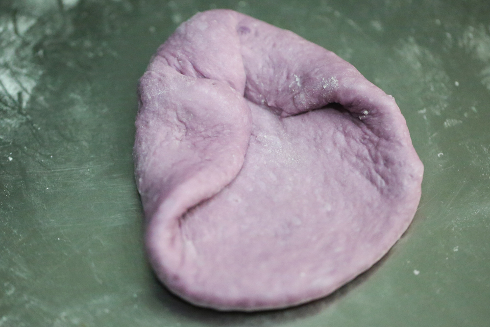 喷花印花紫薯软欧面包B18的做法 步骤3