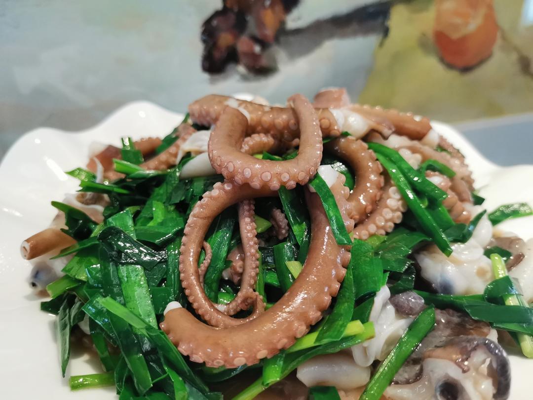 巴蛸（章鱼）炒韭菜