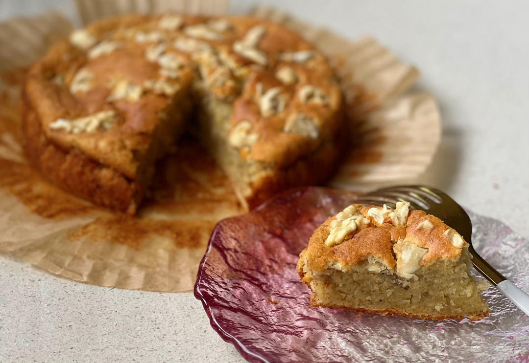 简简单单的香蕉核桃蛋糕（很香很香的咧）