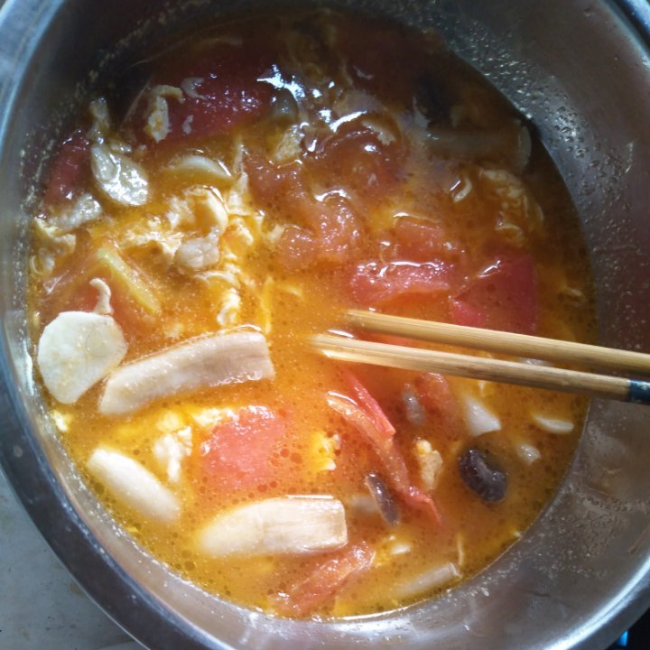 巨鲜美番茄蘑菇蛋汤