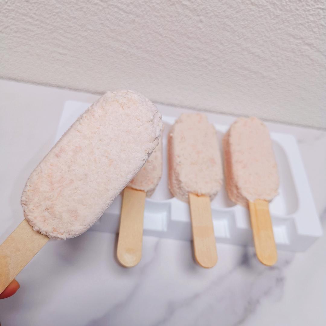 草莓牛奶冰棍丨健康·零食