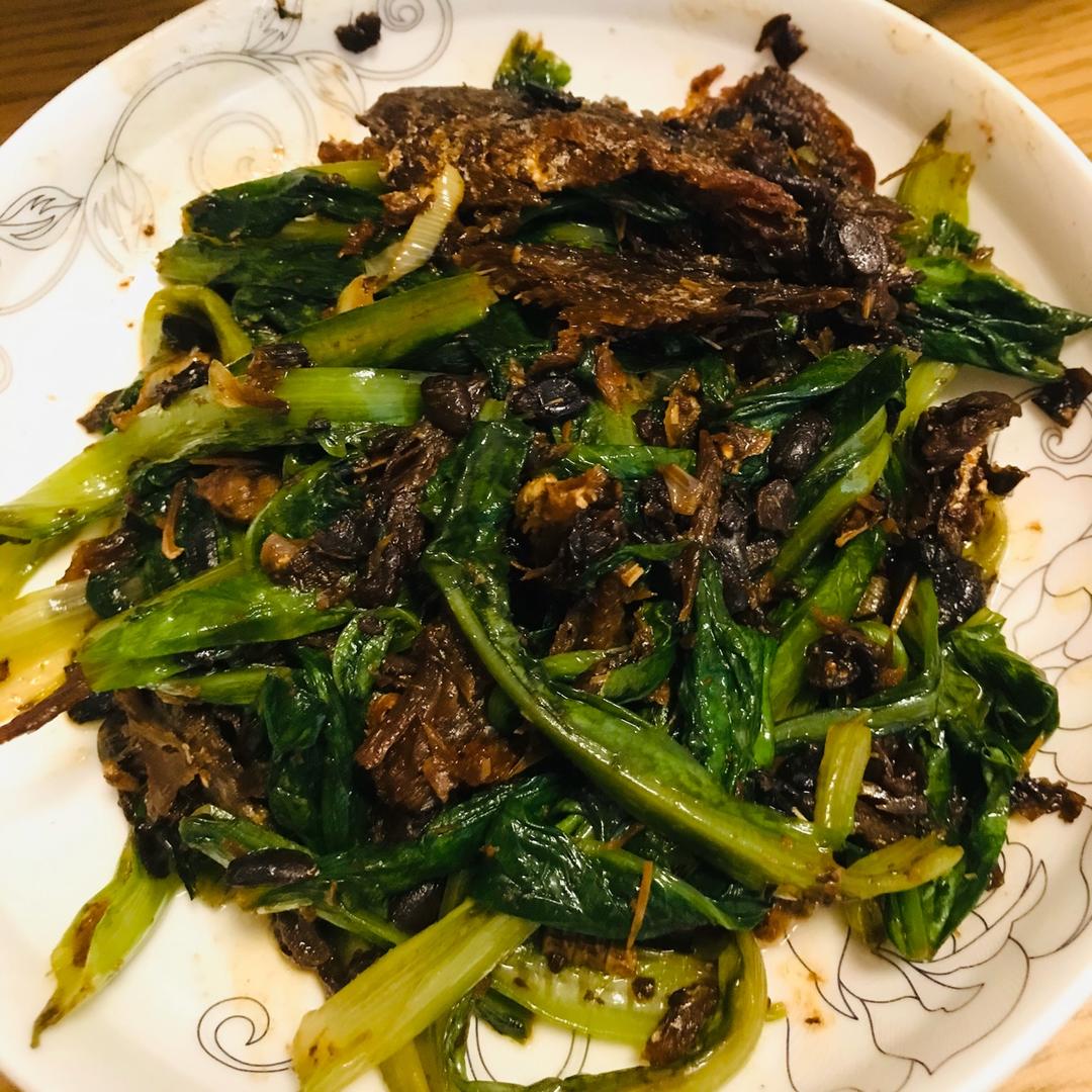 只需三个步骤成就的美味～豆豉鲮鱼油麦菜