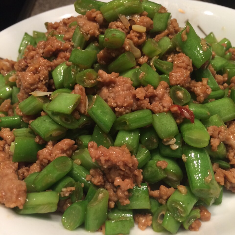 肉沫豆角下饭菜
