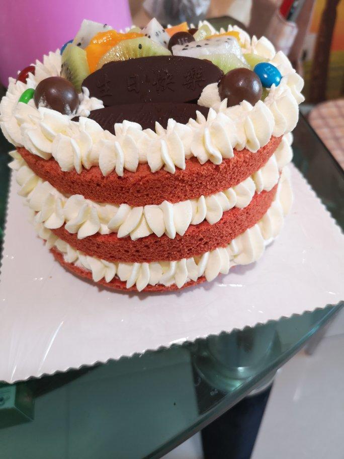 记录用 八寸红丝绒 好看又健康的蛋糕