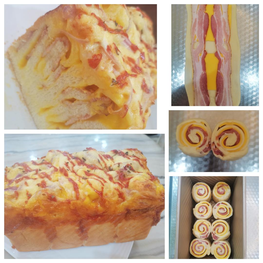 🥓洋葱培根芝士｜咸口小吐司｜大口吃肉｜超多芝士｜超满足