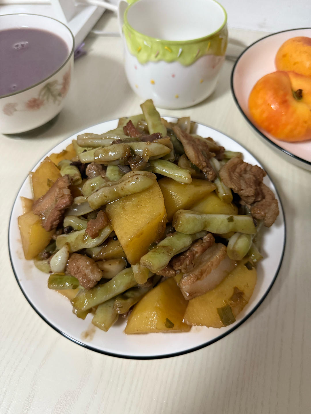 不吃两碗饭你找我！东北做法 酱炖芸豆土豆五花肉