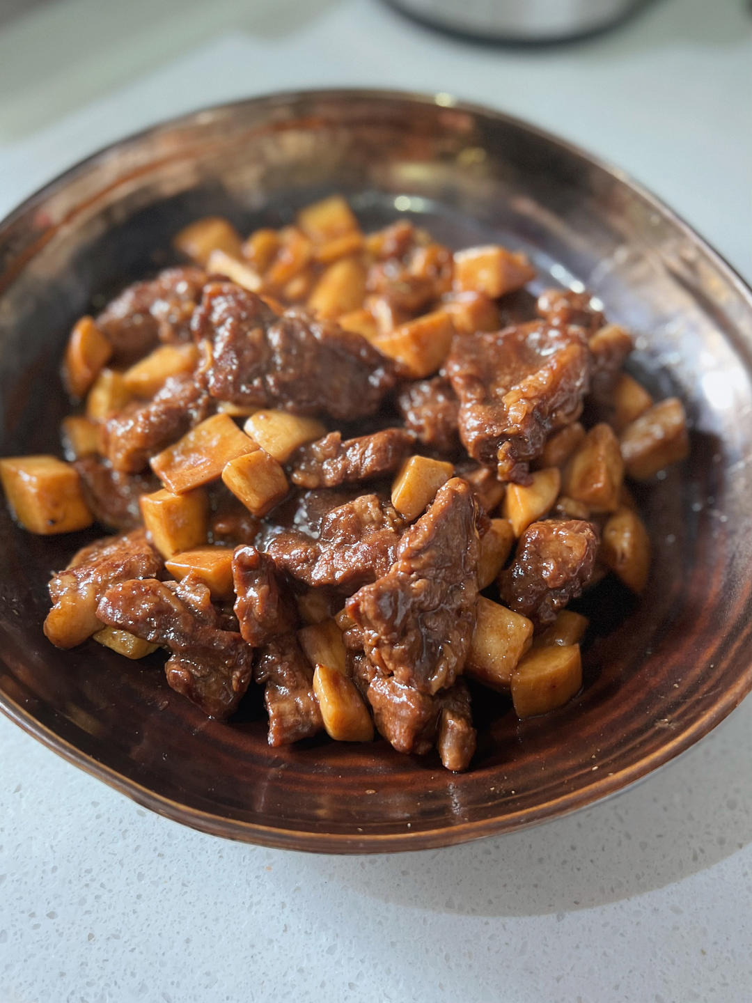 家常菜~杏鲍菇烧牛肉粒